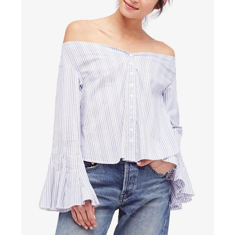 商品Free People|March To The Beat Off-The-Shoulder Top,价格¥300,第2张图片详细描述