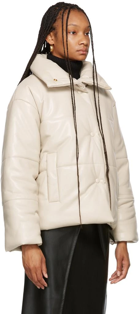 商品Nanushka|Beige Hide Puffer Vegan Leather Jacket,价格¥2129,第2张图片详细描述