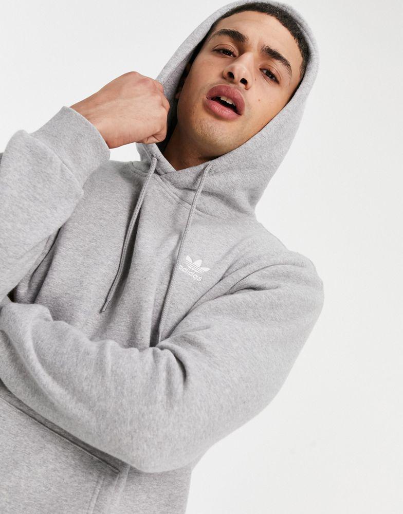 商品Adidas|adidas Originals essentials hoodie with small logo in grey heather,价格¥405,第5张图片详细描述