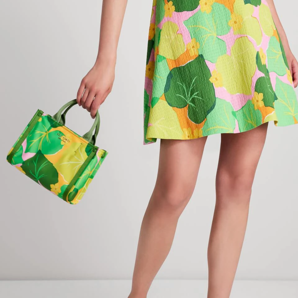 商品Kate Spade|Kate Spade New York Women's Sam The Little Better Cucumber Floral Mini Tote Bag - Multi,价格¥631,第2张图片详细描述