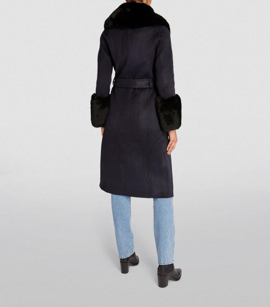 商品Maje|Faux Fur-Trim Coat,价格¥5123,第6张图片详细描述