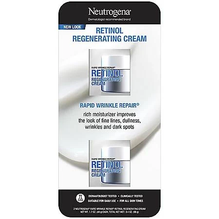 商品Neutrogena|Neutrogena Rapid Wrinkle Repair Retinol Regenerating Cream, 1.7 oz., 2 pk.,价格¥332,第1张图片