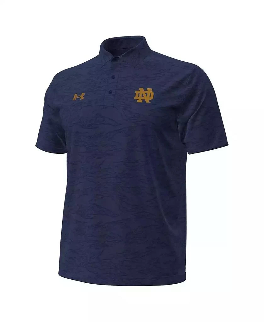 商品Under Armour|Men's Navy Notre Dame Fighting Irish Drive Camo Jacquard Polo Shirt,价格¥663,第3张图片详细描述