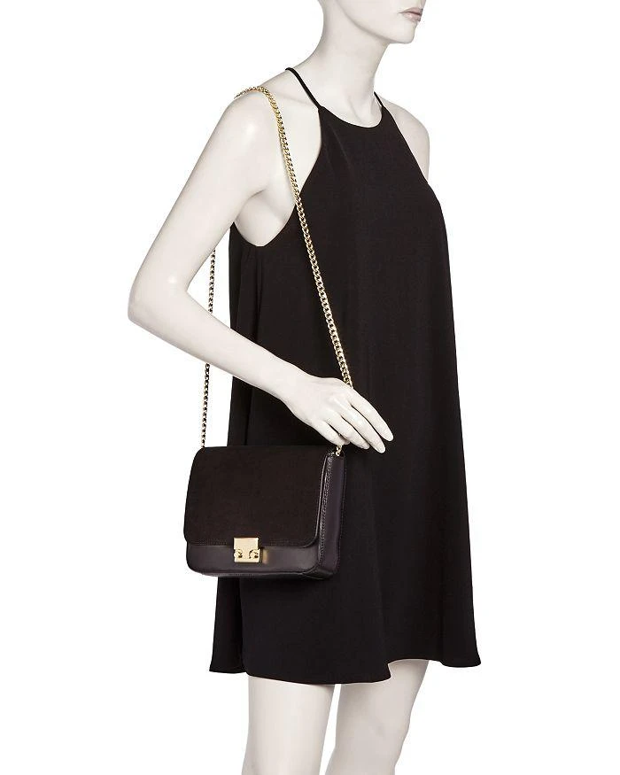 商品Loeffler Randall|Lock Nubuck and Leather Shoulder Bag,价格¥2194,第2张图片详细描述