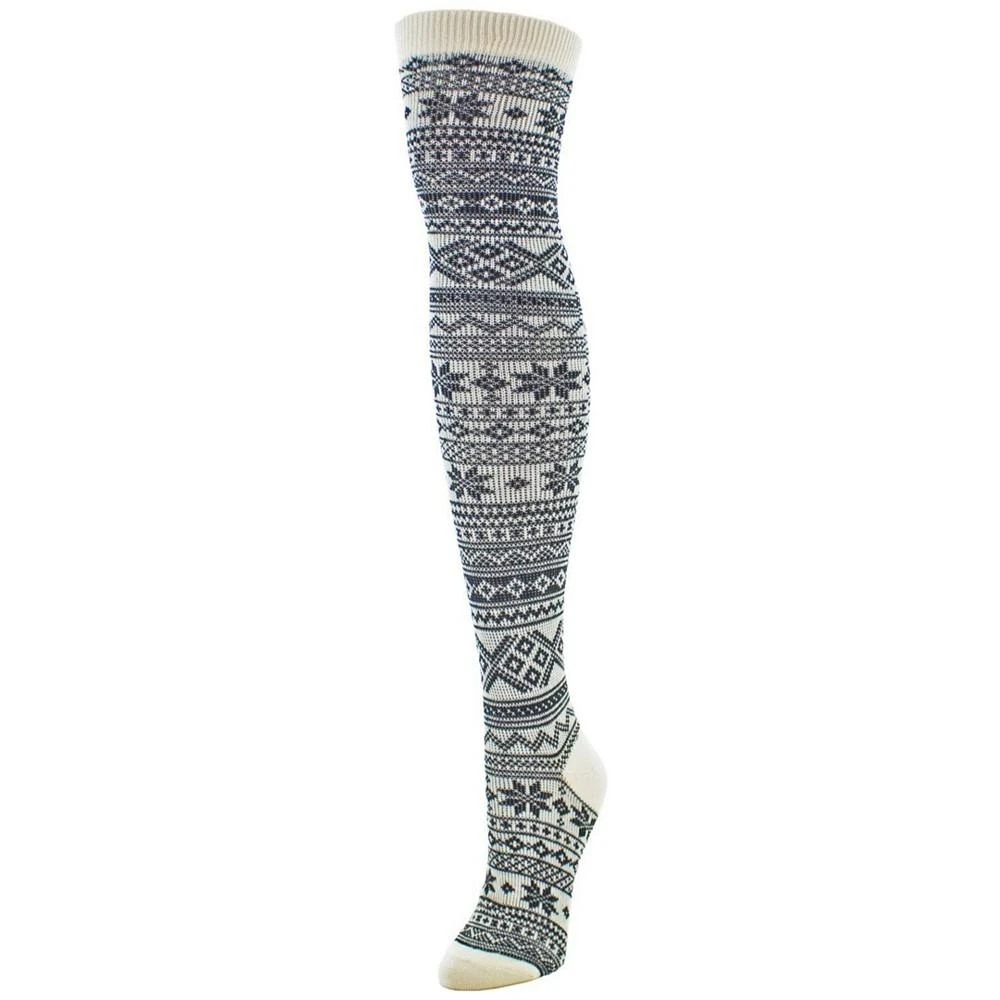 商品Memoi|Women's Snow Flakes Stripes Over The Knee Socks,价格¥133,第1张图片详细描述