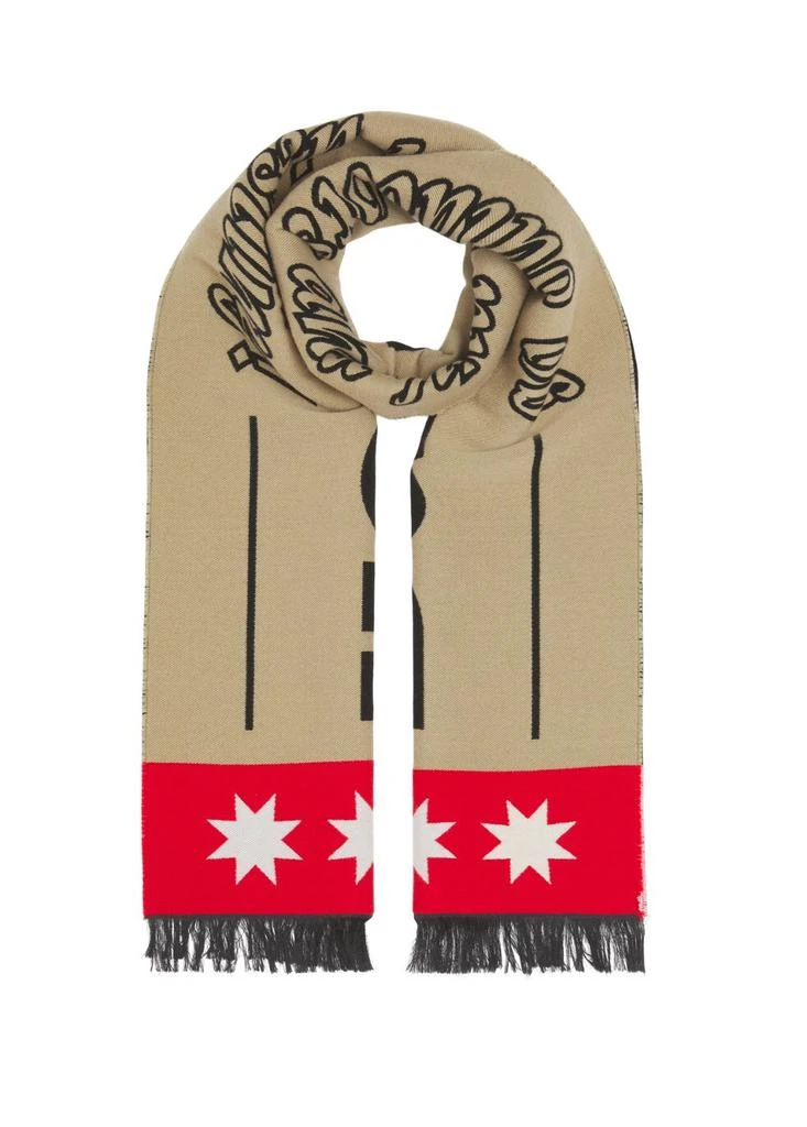 商品Burberry|Logo wool silk jacquard scarf,价格¥2866,第1张图片
