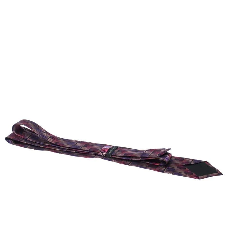 商品[二手商品] Prada|Prada Multicolor Geometric Pattern Silk Jacquard Classic Tie ,价格¥806,第4张图片详细描述