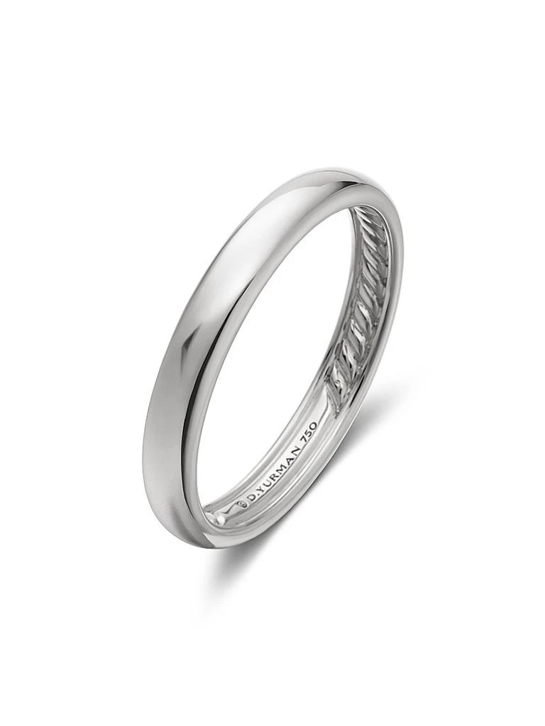 商品David Yurman|DY Classic Band Ring in 18K White Gold, 3.5mm,价格¥12202,第4张图片详细描述