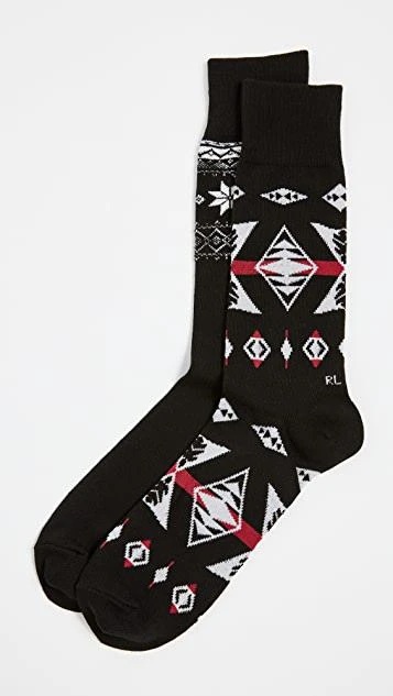 商品Ralph Lauren|2 Pack Fair Isle Slack Socks,价格¥168,第1张图片