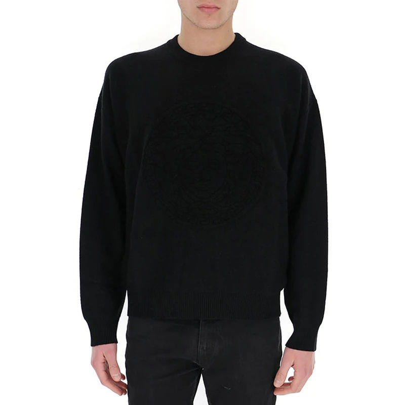 VERSACE 范思哲 男士黑色羊毛针织衫/毛衣 A87561-A236510-A1008 商品