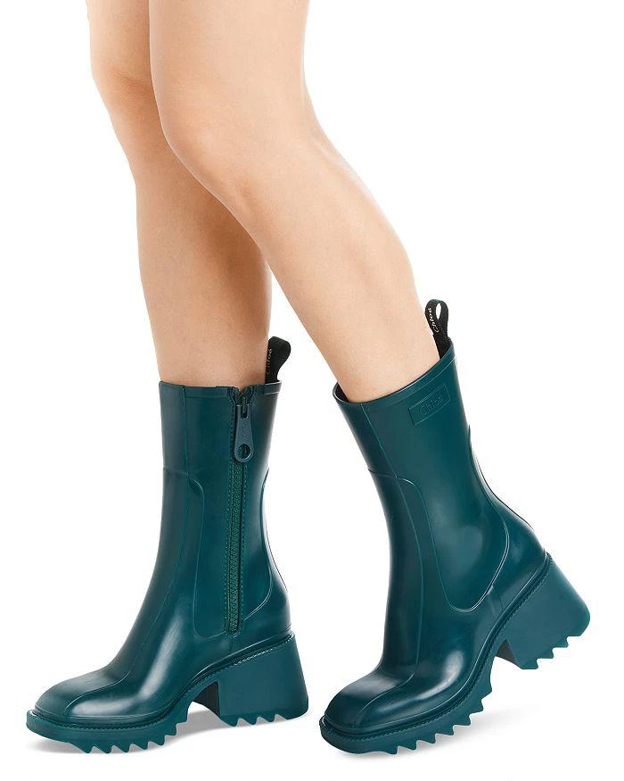 商品Chloé|Women's Betty Block Heel Platform Rain Boots,价格¥4331,第2张图片详细描述