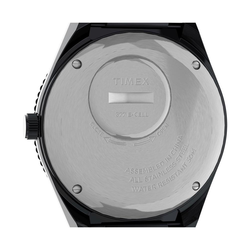 Men's Q Diver Inspired Black Stainless Steel Bracelet Watch 38mm商品第2张图片规格展示