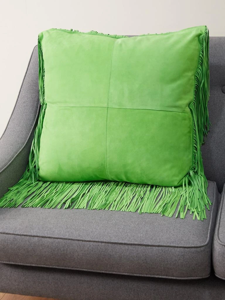 商品Saunders|Fara fringed suede cushion,价格¥2502,第2张图片详细描述