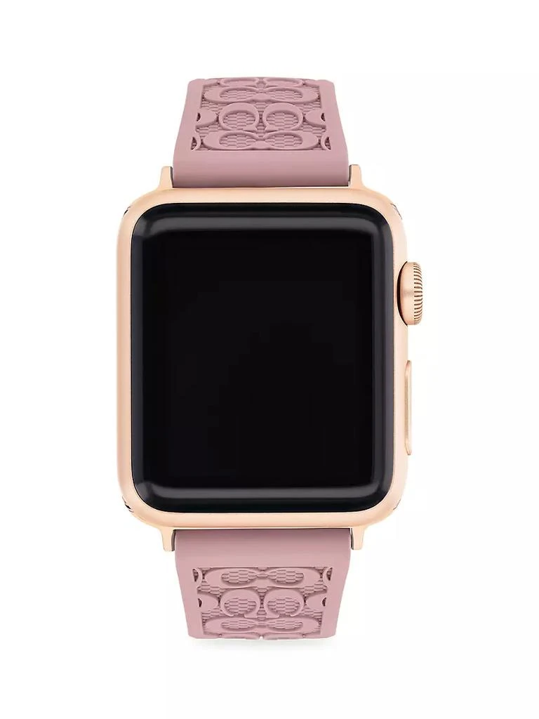 商品Coach|Apple® Watch Signature Blush Silicone Strap,价格¥640,第1张图片