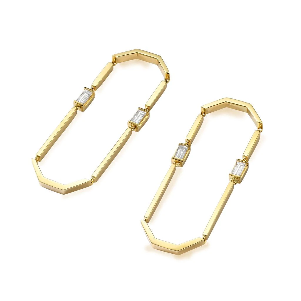 商品AME|Âme Angles 18K Yellow Gold, Lab-Grown Diamond 0.96ct. tw. Octagon Link Earrings,价格¥21971,第2张图片详细描述
