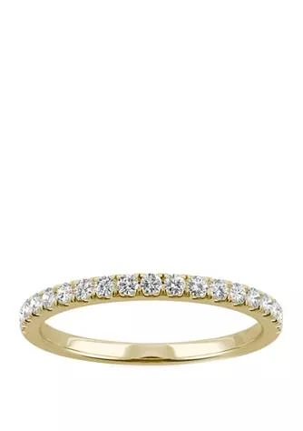 商品Charles & Colvard|Colvard 1 3 Ct. T.w. Lab Created Moissanite Anniversary Band In 14K Yellow Gold,价格¥9184,第1张图片