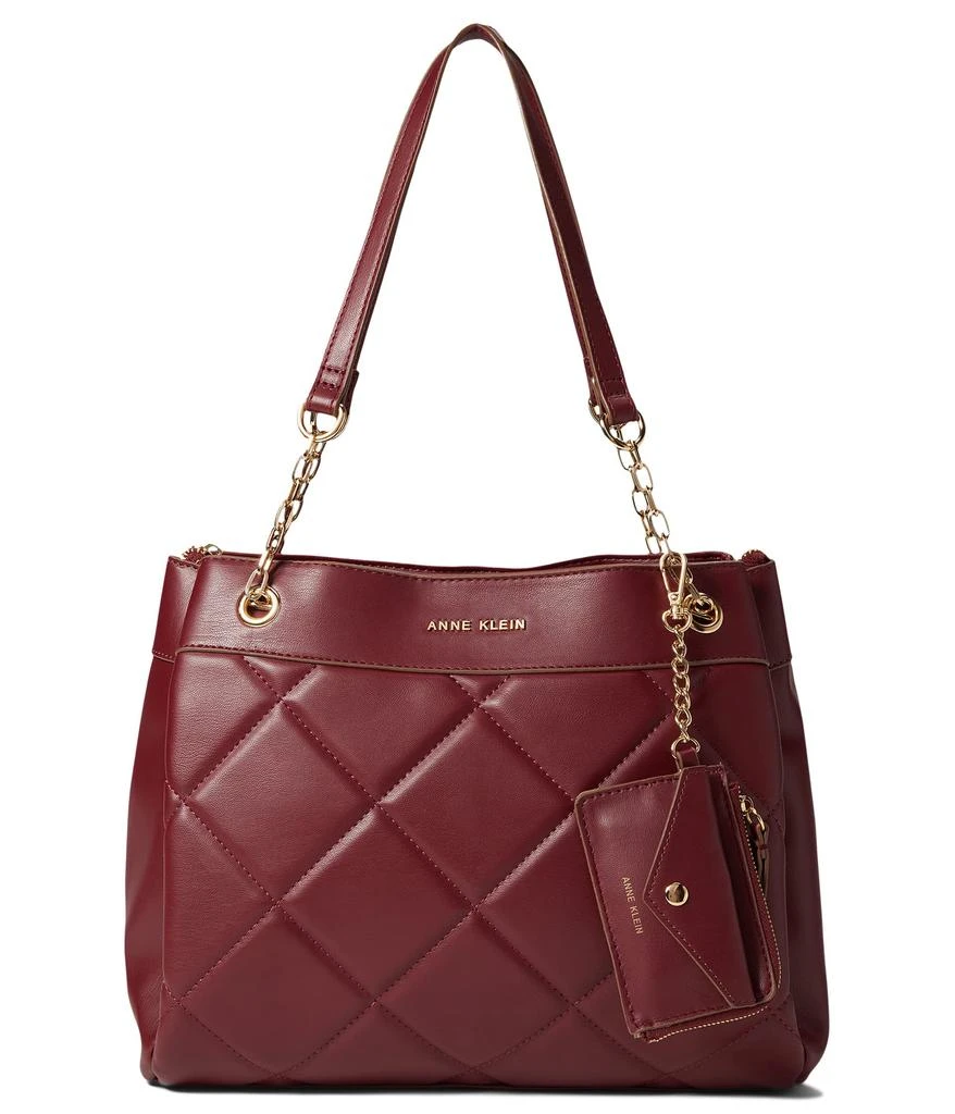 商品Anne Klein|Quilted Satchel with Card Case,价格¥216,第1张图片