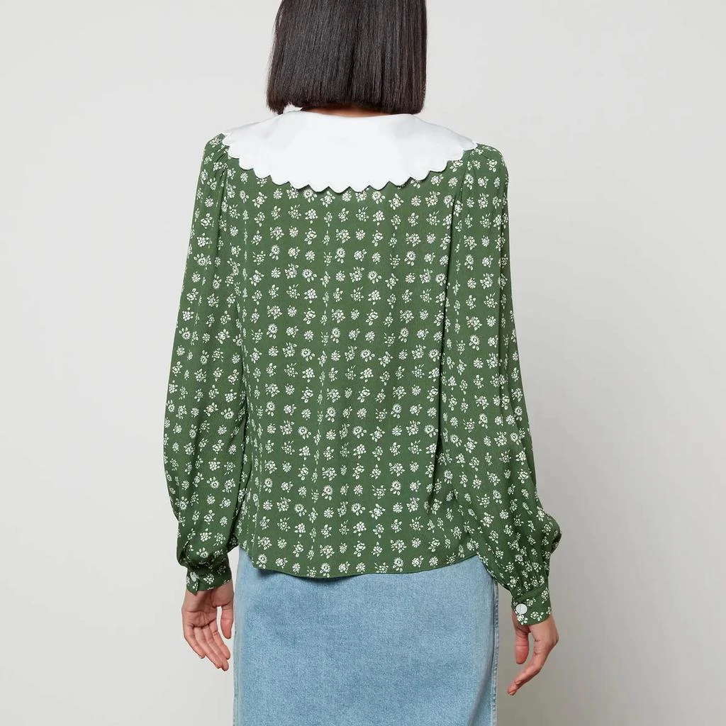 商品Kitri|Kitri Women's Loretta Green Floral Top,价格¥327,第2张图片详细描述