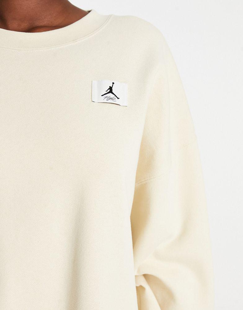 Jordan Flight fleece sweatshirt in beach beige商品第3张图片规格展示
