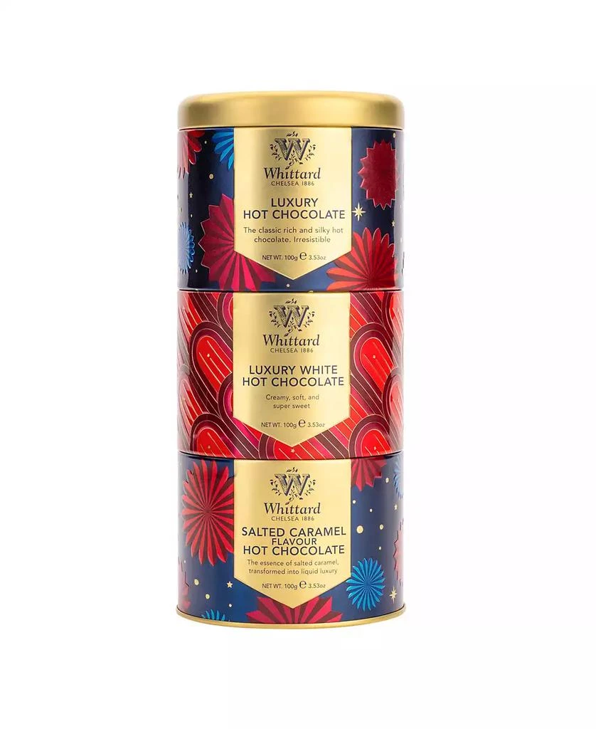 商品Whittard of Chelsea|Holiday Luxury Hot Cocoa Stacking Tins, 3 Piece,价格¥206,第1张图片