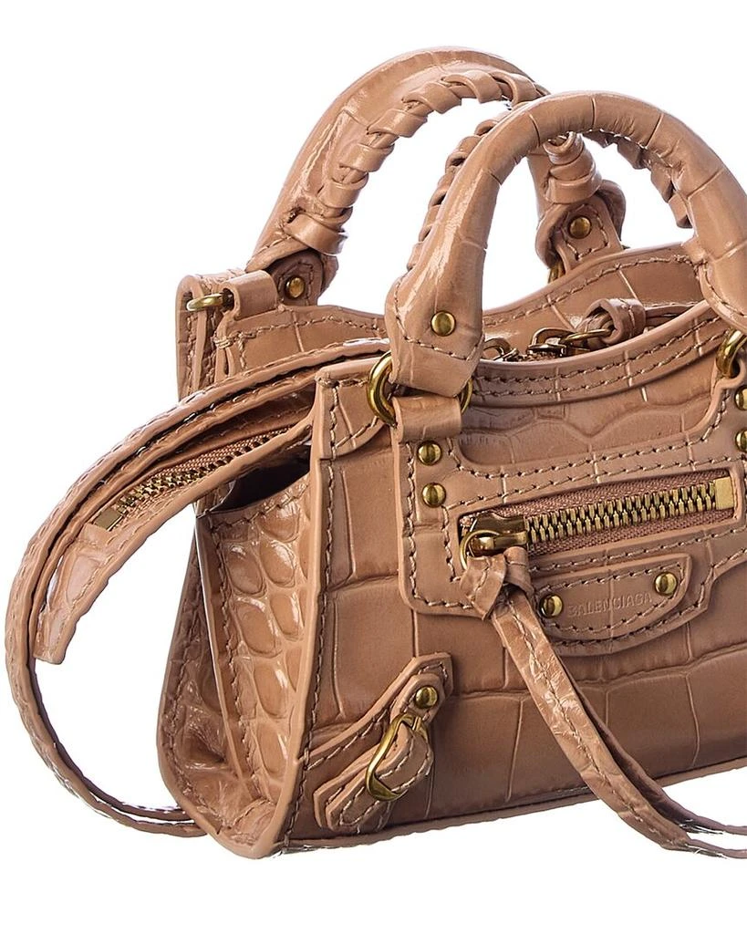 商品Balenciaga|Balenciaga Neo Classic Super Nano Croc-Embossed Leather Shoulder Bag,价格¥8455,第3张图片详细描述