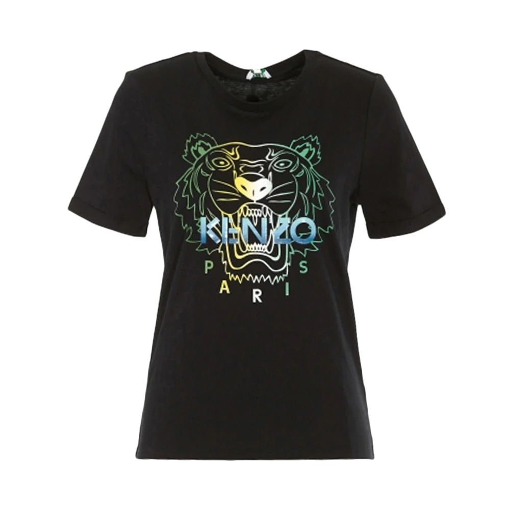 商品[国内直发] Kenzo|Kenzo 高田贤三 女士黑色短袖T恤  FA52TS8264YH-99,价格¥900,第1张图片