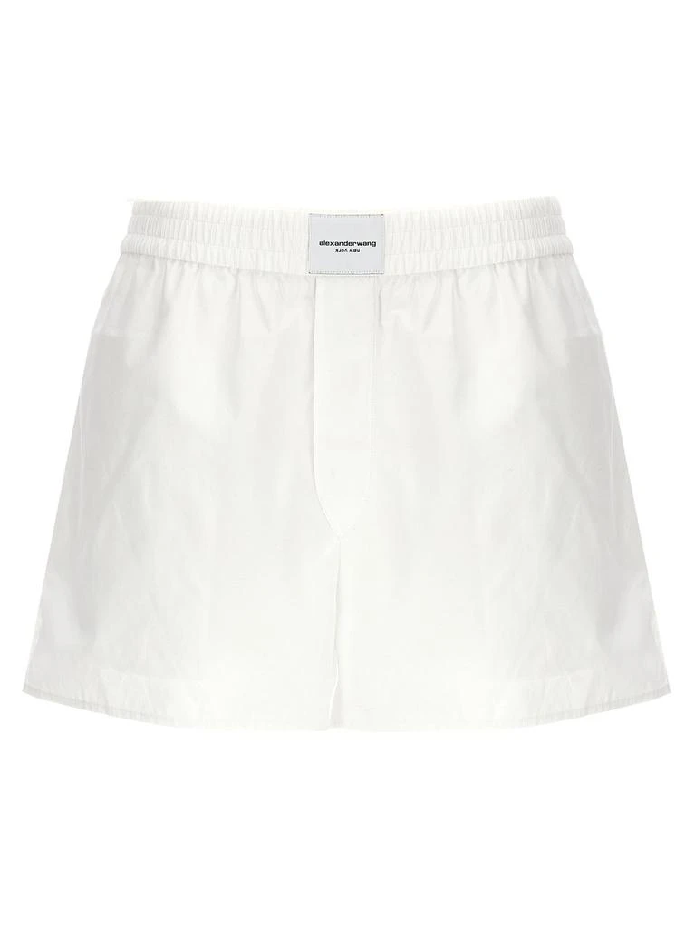 商品Alexander Wang|Alexander Wang Logo Patch Elastic Waist Shorts,价格¥2988,第1张图片