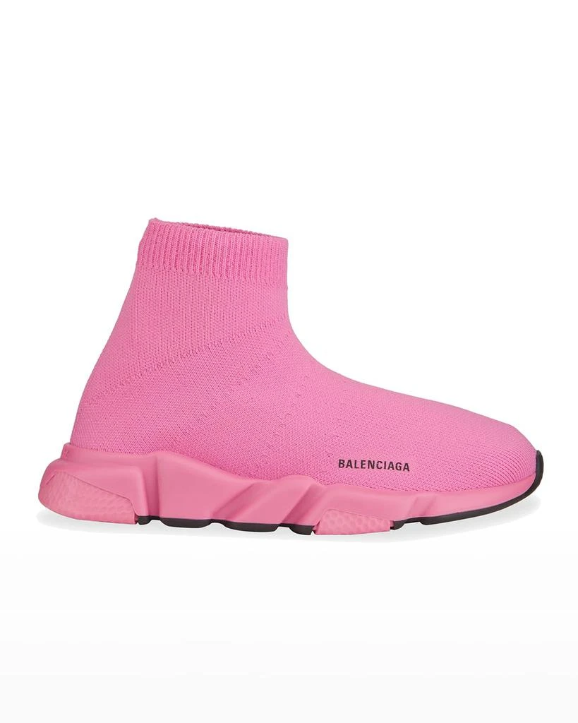 商品Balenciaga|Kid's Knit Sock Trainer Sneakers, Pink,价格¥3475,第2张图片详细描述