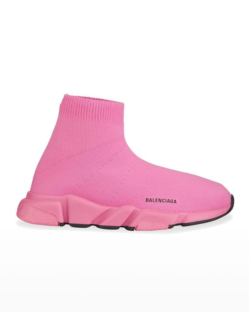 商品Balenciaga|Kid's Knit Sock Trainer Sneakers, Pink,价格¥3382,第4张图片详细描述