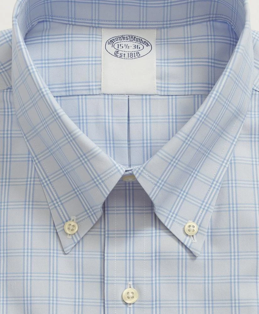 商品Brooks Brothers|Stretch Supima® Cotton Non-Iron Pinpoint Oxford Button-Down Collar, BB#1 Check Dress Shirt,价格¥479,第2张图片详细描述