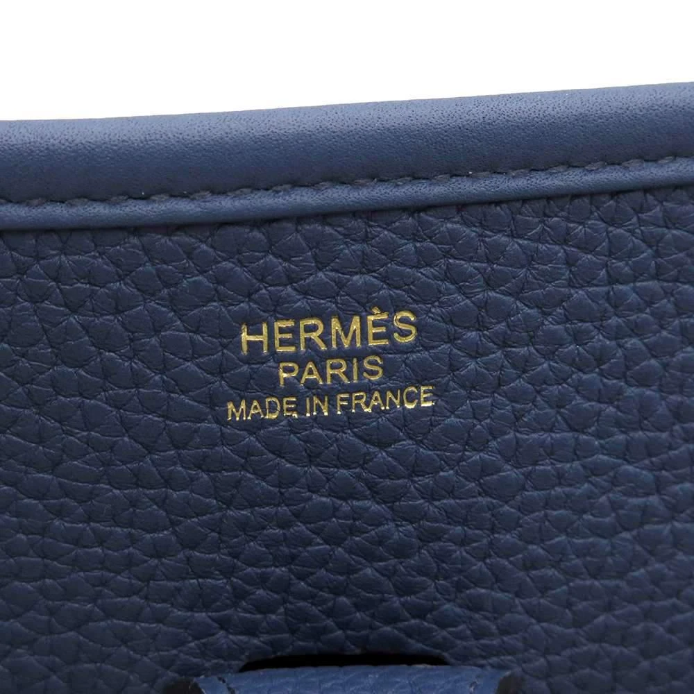 Hermes Blue Clemence Leather Evelyne III PM Shoulder Bag  商品