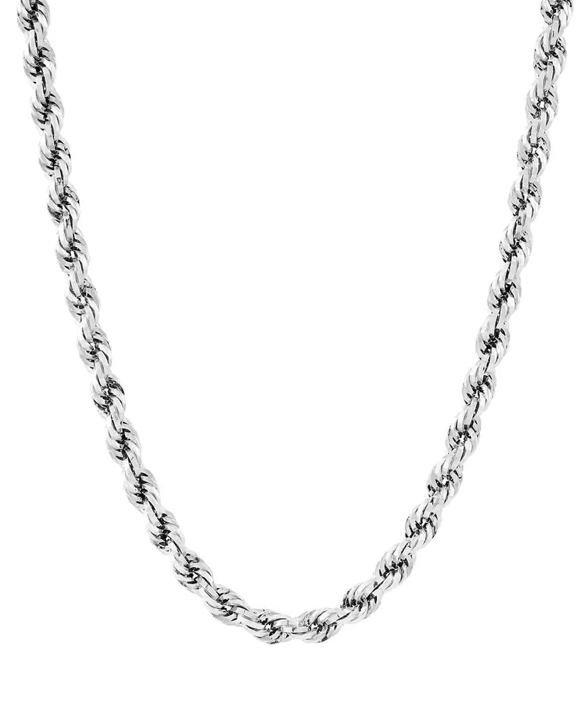 商品Macy's|Evergreen Rope 26" Chain Necklace (5.3MM) in 10K White Gold,价格¥24675,第1张图片