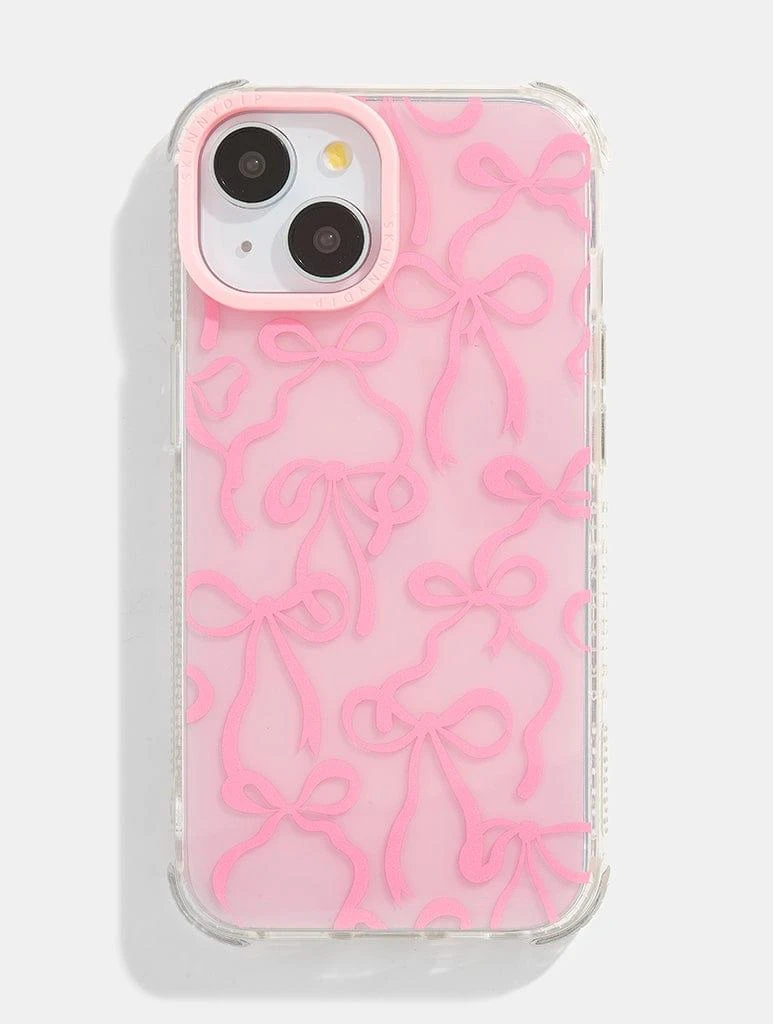 商品Skinnydip London|Pink Tinted Bow Shock iPhone Case,价格¥52,第1张图片