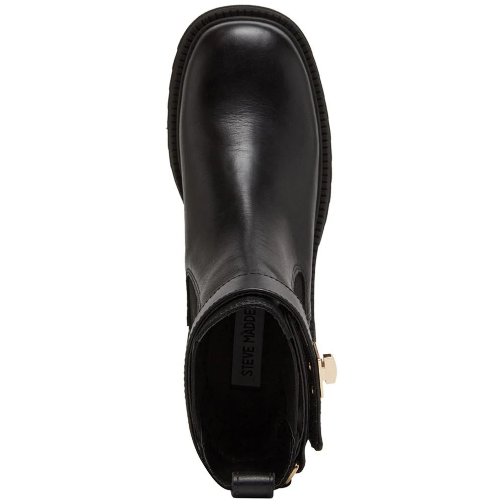 商品Steve Madden|Women's Gates Buckle-Detailed Lug-Sole Booties,价格¥474,第4张图片详细描述