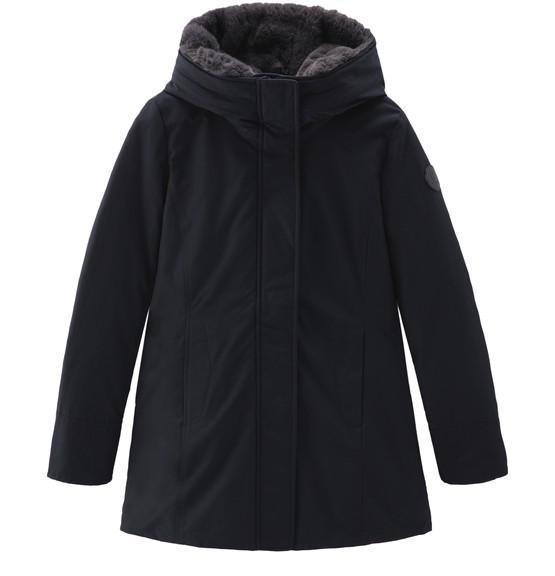 商品Woolrich|Boulder 可拆卸衣领连帽派克大衣,价格¥4355,第1张图片
