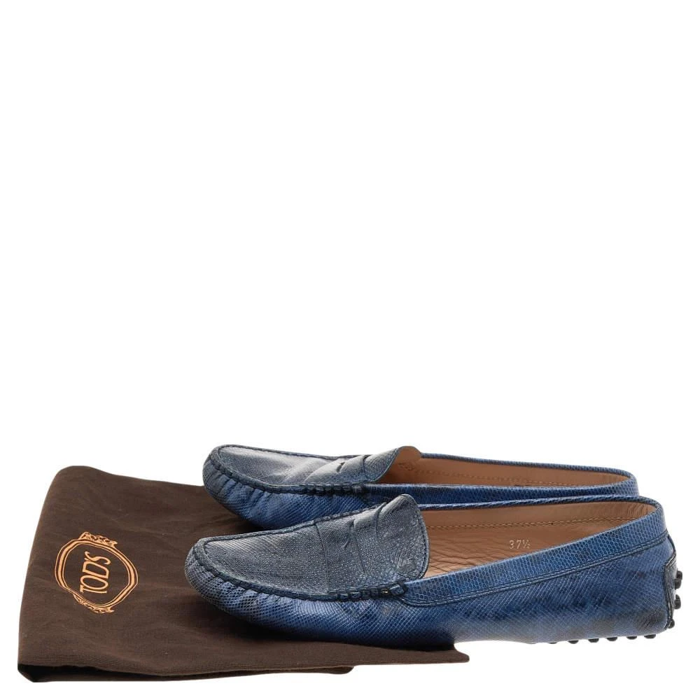 Tod's Blue Karung Gommino Slip On Loafers Size 37.5 商品