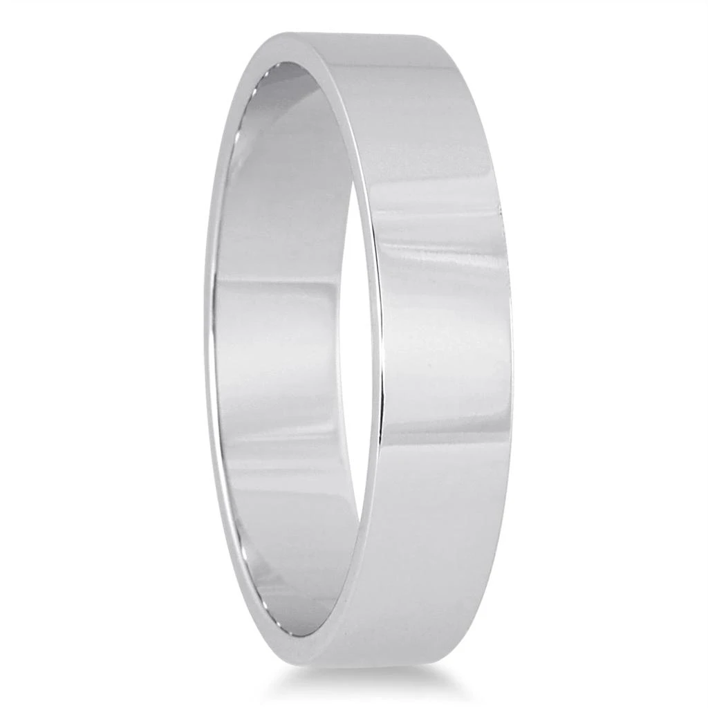 商品SSELECTS|4Mm Flat Wedding Band In 14K White Gold,价格¥3918,第2张图片详细描述