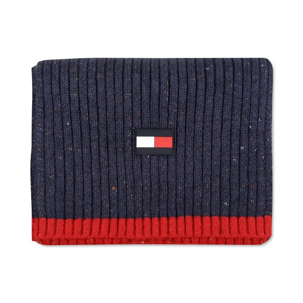 商品Tommy Hilfiger|Men's Rubber Flag Patch Tipped Rib Scarf,价格¥246,第2张图片详细描述