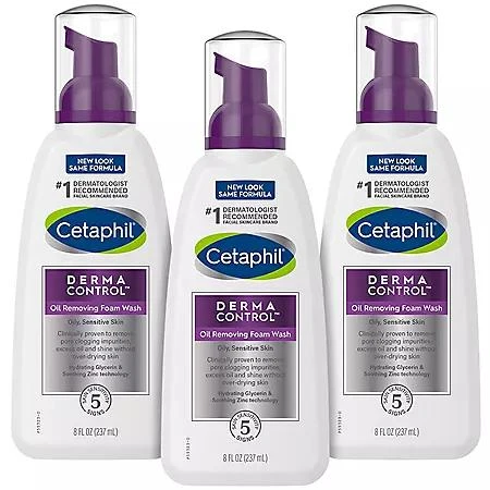 商品Cetaphil|Cetaphil Oil Removing Foam Wash, 8 fl. oz., 3 pk.,价格¥232,第1张图片