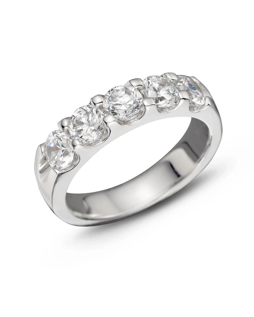 商品Bloomingdale's|Certified Diamond 5 Stone Band in 18K White Gold, 1.50 ct. t.w. - 100% Exclusive,价格¥40357,第1张图片详细描述