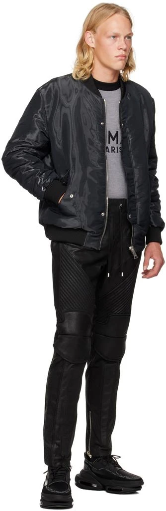 商品Balmain|Black Padded Bomber Jacket,价格¥11459,第4张图片详细描述