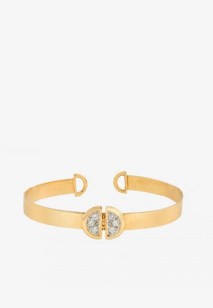 商品Djihan|LadyBug Diamond Paved Bracelet in 18-karat Yellow Gold,价格¥24865,第1张图片