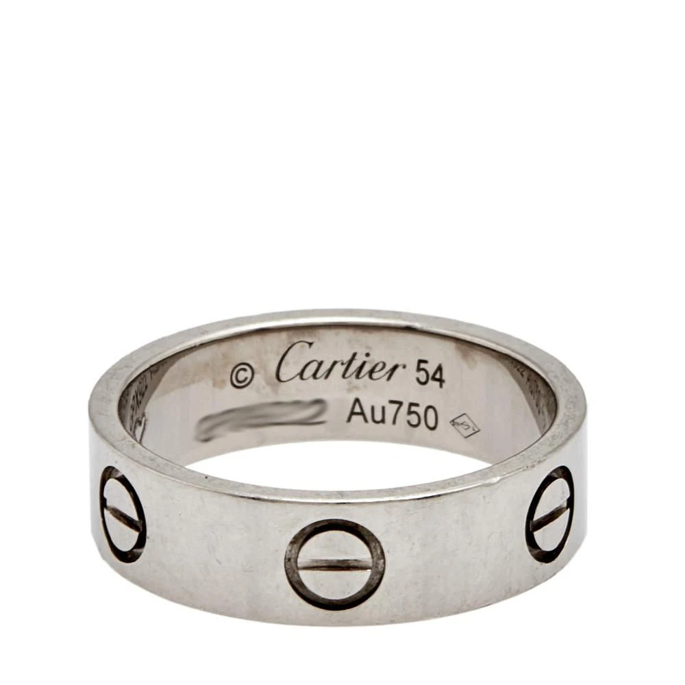 商品[二手商品] Cartier|Cartier Love 18K White Gold Band Ring 54,价格¥6086,第2张图片详细描述