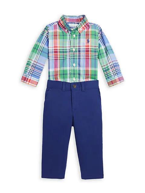 商品Ralph Lauren|Baby Boy's Two-Piece Shirt & Pants Set,价格¥423,第1张图片