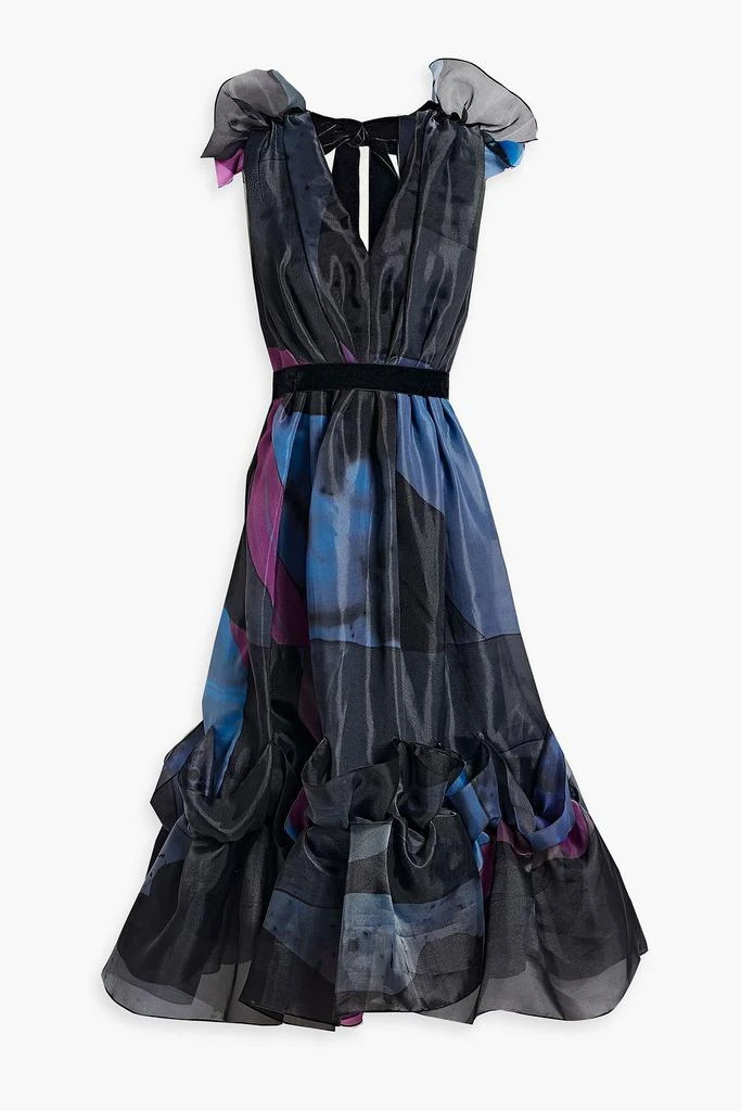 商品ROKSANDA|Ruffled printed organza midi dress,价格¥8944,第1张图片