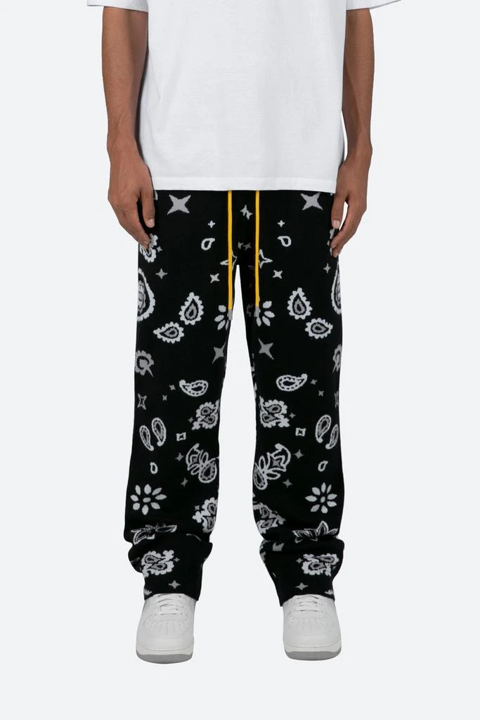 商品MNML|Paisley Knit Sweatpants - Black,价格¥286,第1张图片