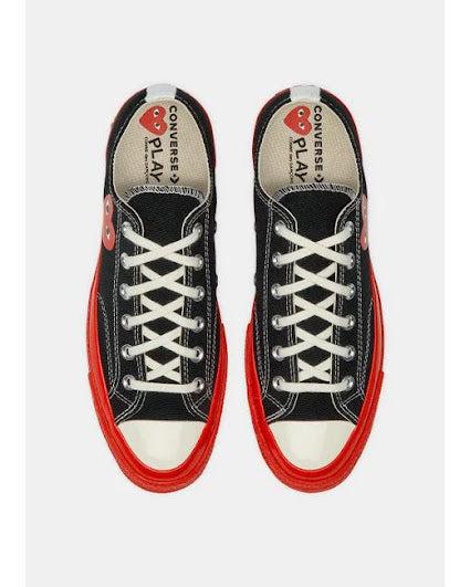 COMME DES GARCONS PLAY X CONVERSE RED SOLE LOW TOP商品第4张图片规格展示