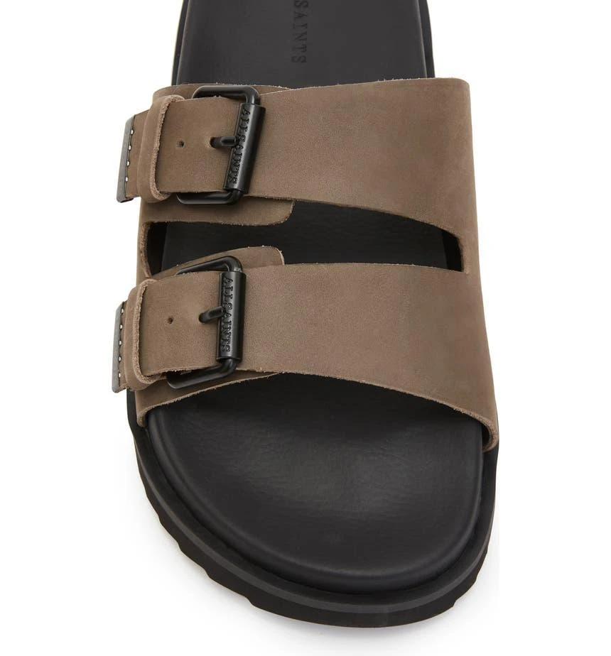 商品ALL SAINTS|Ash Leather Double Strap Slide Sandal,价格¥603,第4张图片详细描述