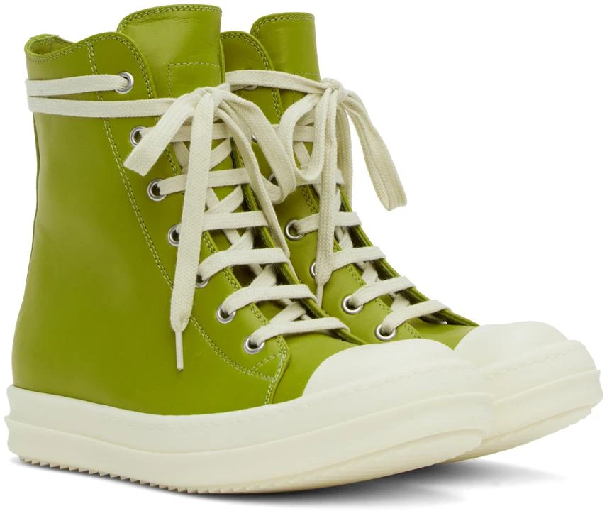 商品Rick Owens|Green High Sneakers,价格¥6635,第4张图片详细描述