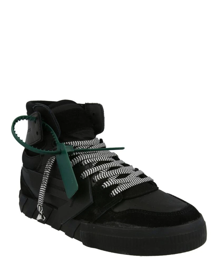 商品Off-White|Vulcanized High-Top Leather Sneakers,价格¥2267,第2张图片详细描述